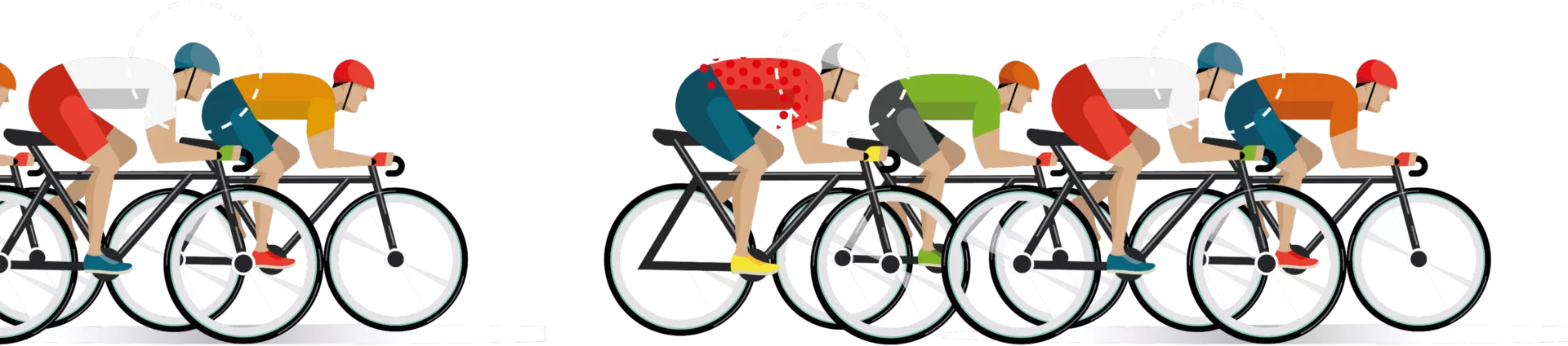 Racing cyclists